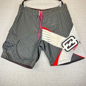 Y2K Billabong Shane Dorian Signature Board Shorts Surf‎ Swim Trunks Size 40